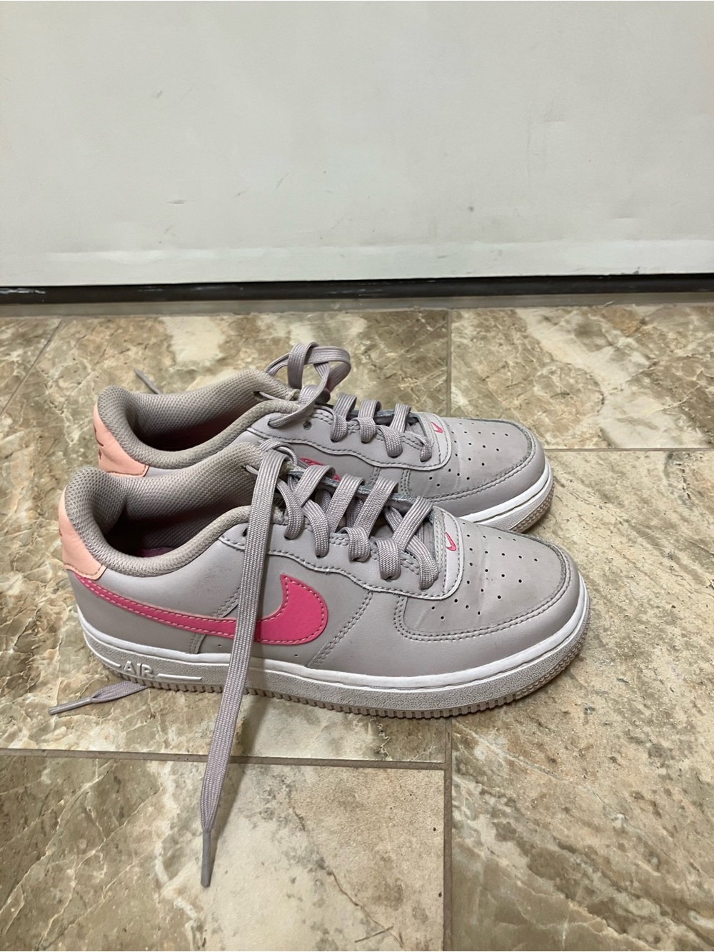 Nike Kids Air Force 1 low sneakers purple and pink size 3Y